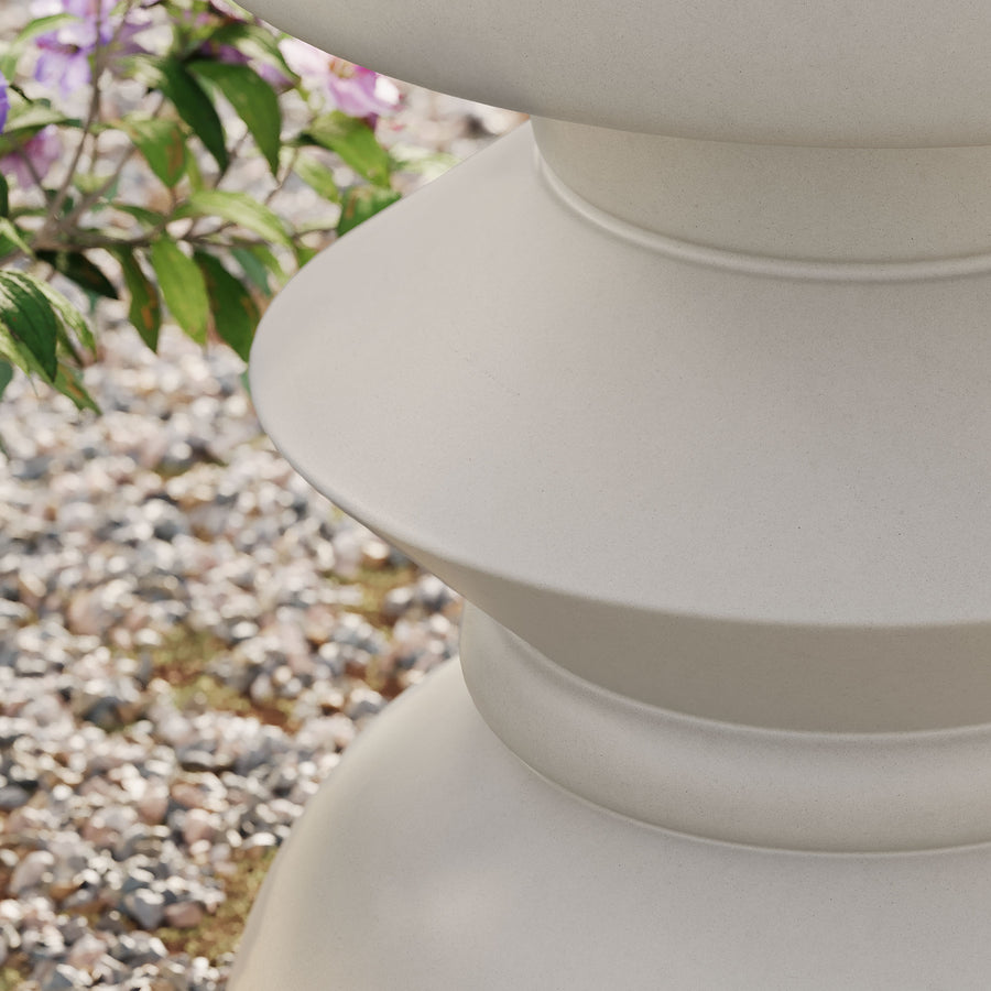 Marstal Indoor - Outdoor Patio Concrete Side Table in Light Gray