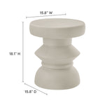 Marstal Indoor - Outdoor Patio Concrete Side Table in Light Gray