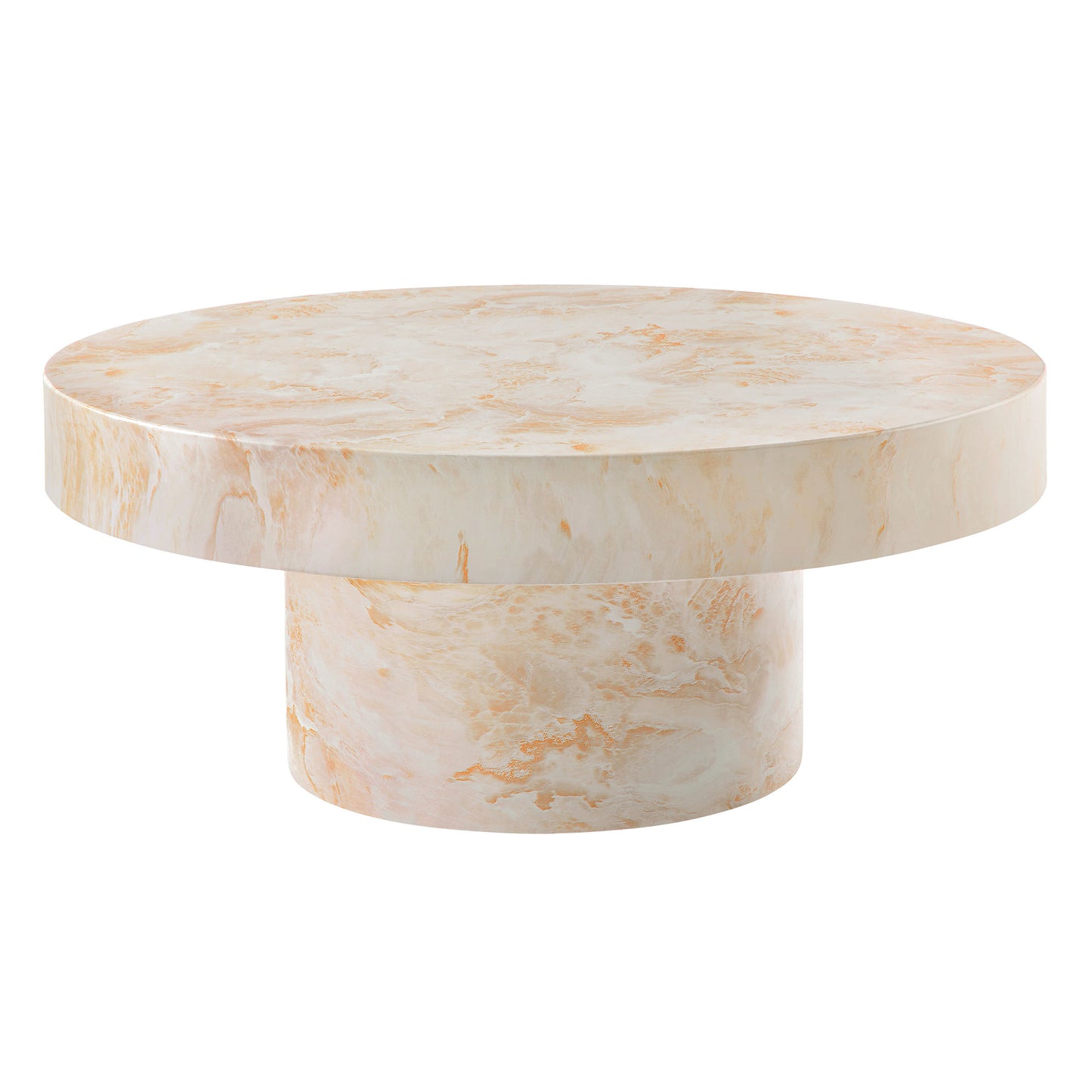 Alora Indoor - Outdoor Patio Concrete Round Coffee Table by Furniture For America