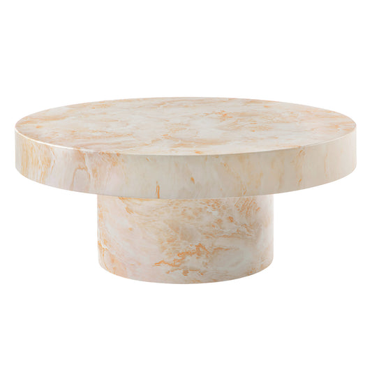 Alora Indoor - Outdoor Patio Concrete Round Coffee Table by Furniture For America