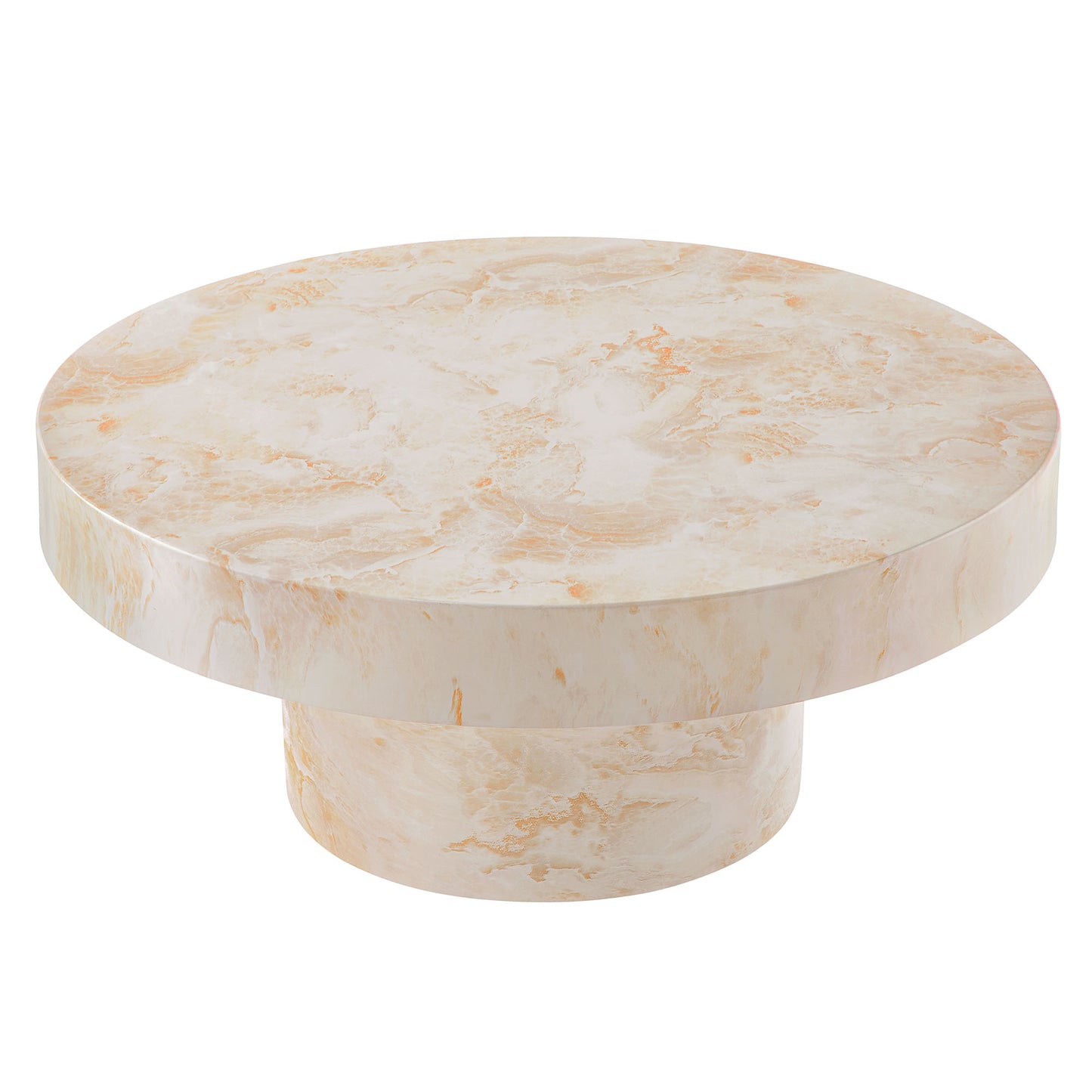 Alora Indoor - Outdoor Patio Concrete Round Coffee Table by Furniture For America