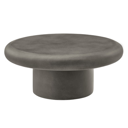 Argos Indoor - Outdoor Patio Concrete Round Coffee Table by Furniture For America