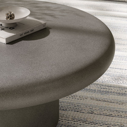Argos Indoor - Outdoor Patio Concrete Round Coffee Table by Furniture For America