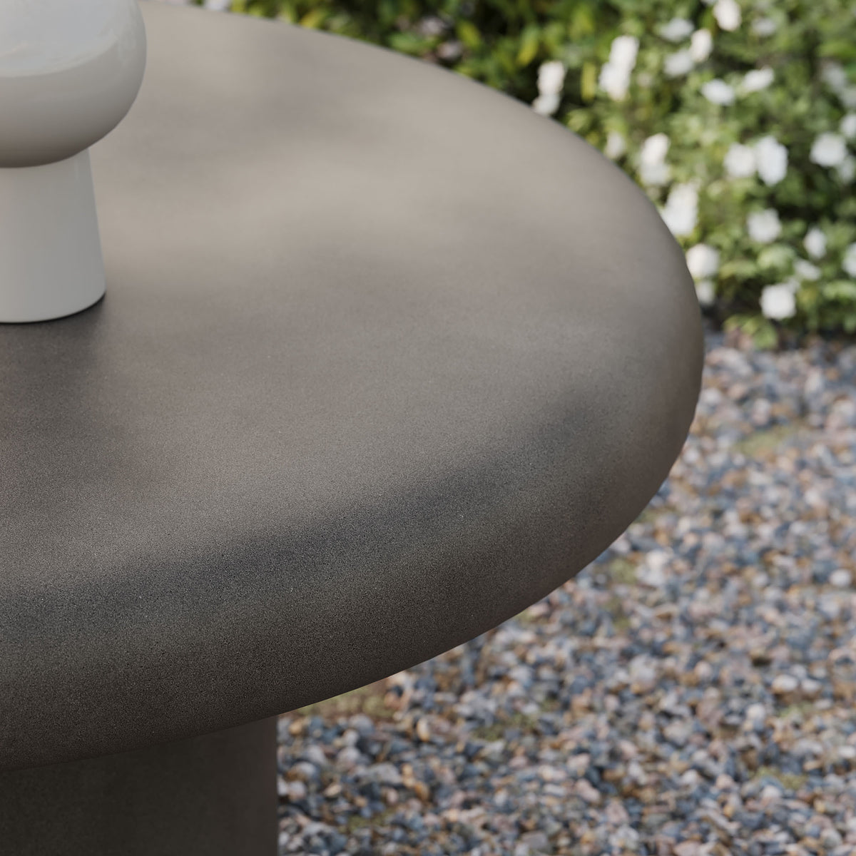 Argos Indoor - Outdoor Patio Concrete Round Coffee Table in Gray