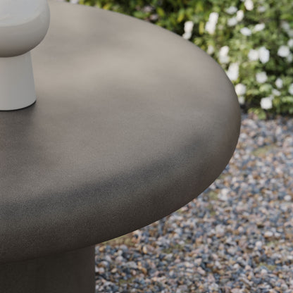 Argos Indoor - Outdoor Patio Concrete Round Coffee Table by Furniture For America