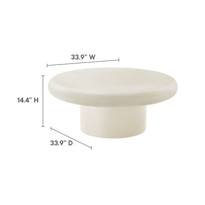 Argos Indoor - Outdoor Patio Concrete Round Coffee Table by Furniture For America