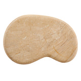 Wade Indoor - Outdoor Patio Textured Faux Travertine Side Table in Travertine