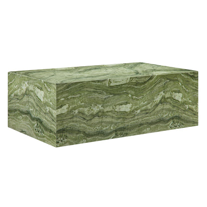 Jordana Square Plinth Indoor - Outdoor Patio Concrete Coffee Table by Furniture For America