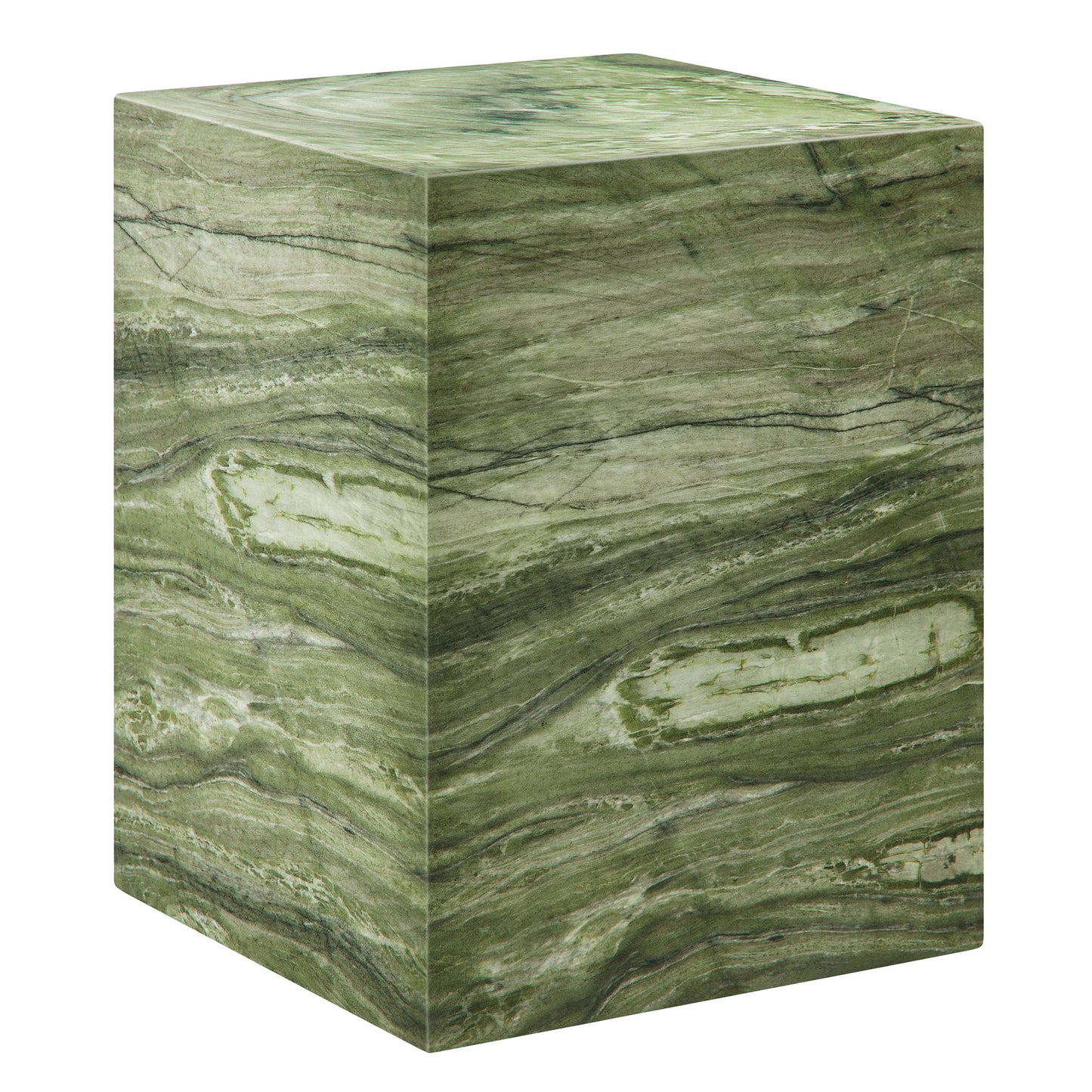 Jordana Square Plinth Indoor - Outdoor Patio Concrete Side Table by Furniture For America