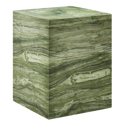 Jordana Square Plinth Indoor - Outdoor Patio Concrete Side Table by Furniture For America