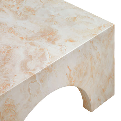 Valen Indoor - Outdoor Patio Arched Concrete Coffee Table by Furniture For America