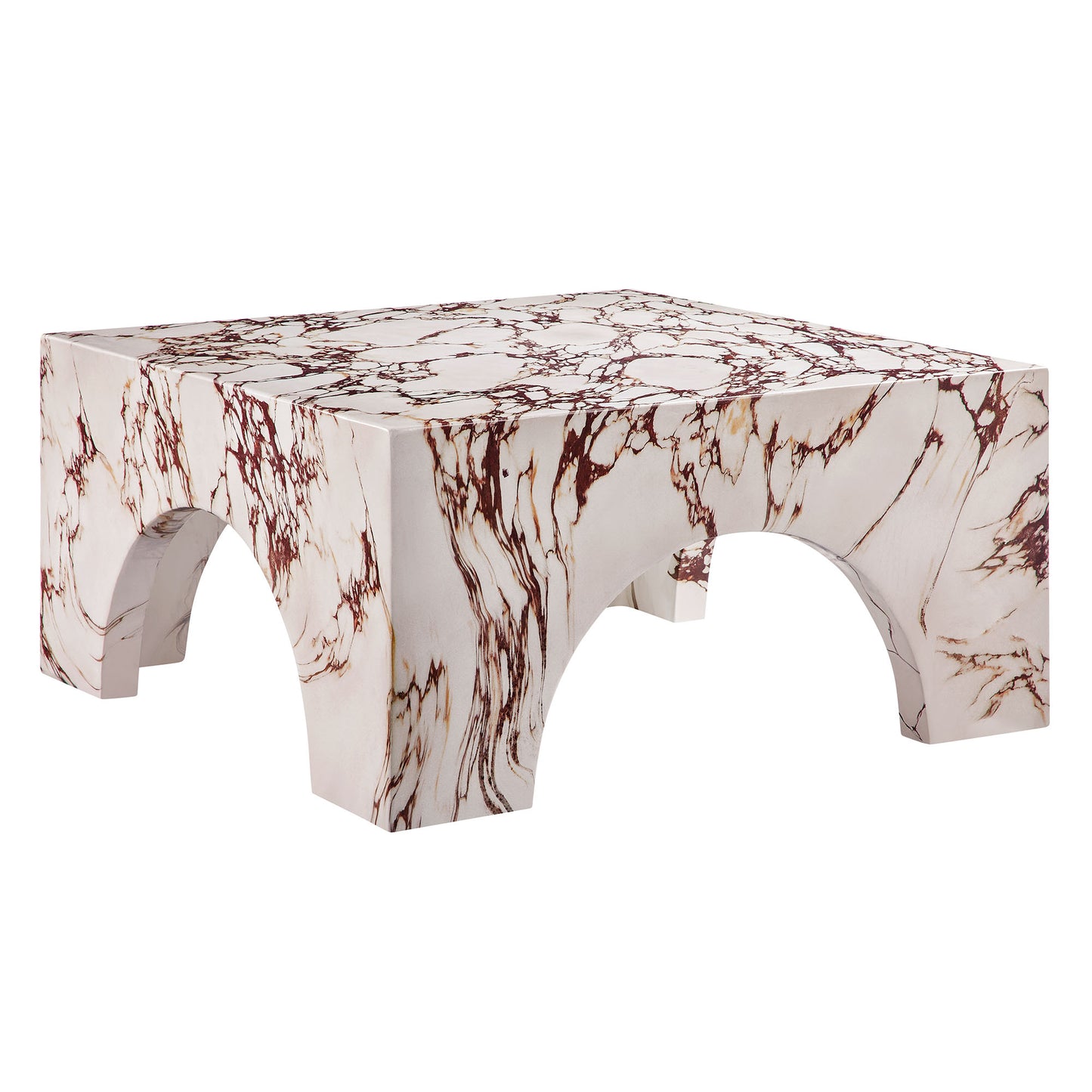 Valen Indoor - Outdoor Patio Arched Concrete Coffee Table by Furniture For America