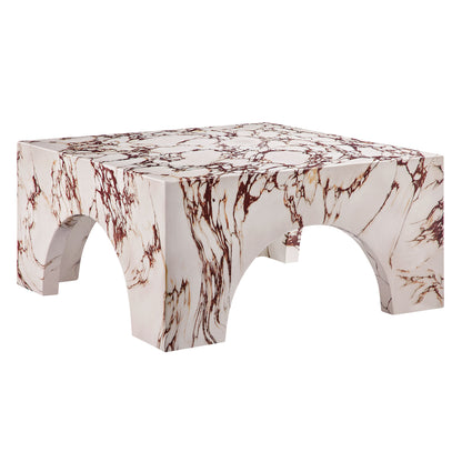 Valen Indoor - Outdoor Patio Arched Concrete Coffee Table by Furniture For America