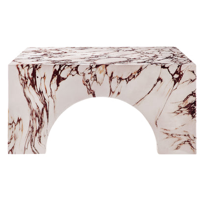 Valen Indoor - Outdoor Patio Arched Concrete Coffee Table by Furniture For America