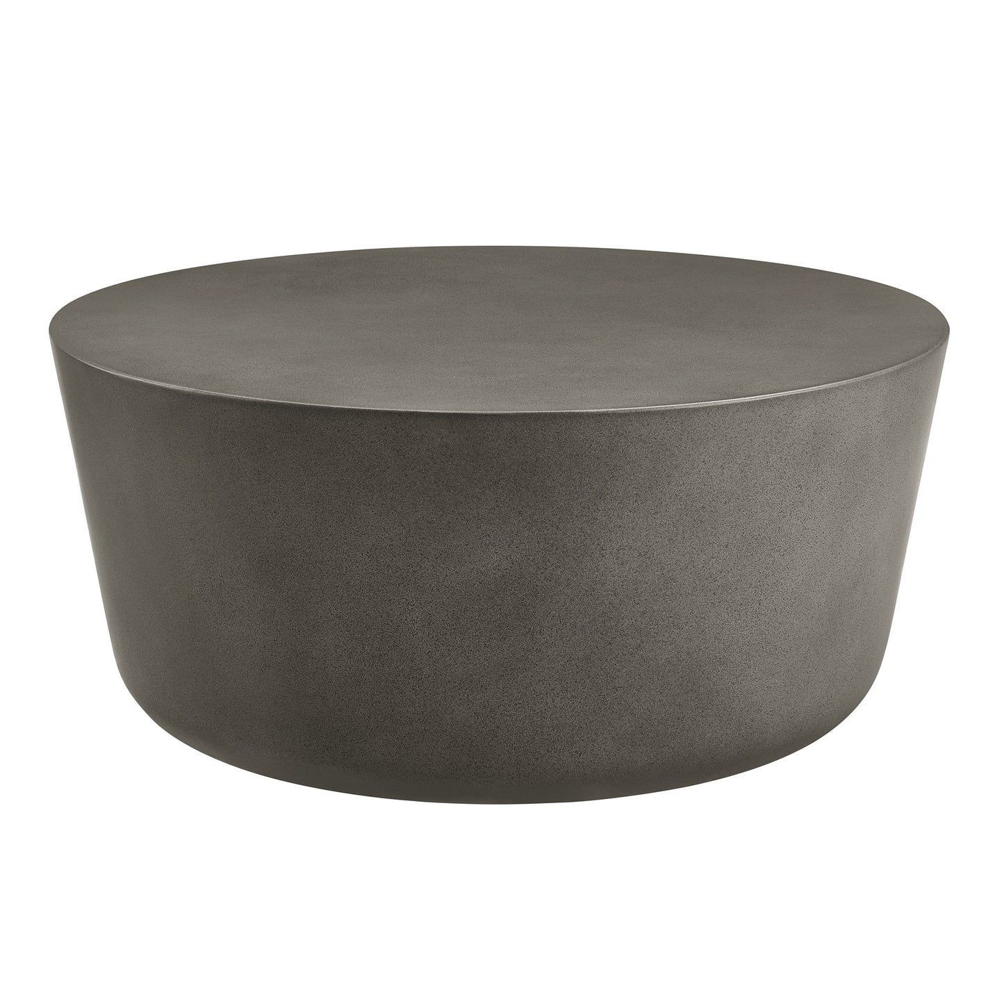 Brion Round Indoor - Outdoor Patio Concrete Coffee Table by Furniture For America