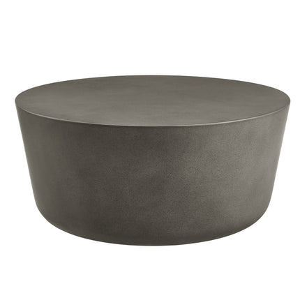 Brion Round Indoor - Outdoor Patio Concrete Coffee Table in Gray
