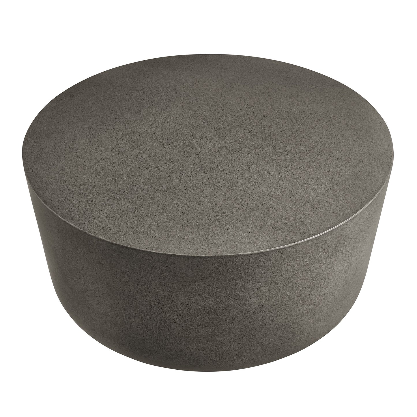 Brion Round Indoor - Outdoor Patio Concrete Coffee Table by Furniture For America