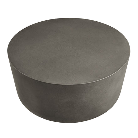 Brion Round Indoor - Outdoor Patio Concrete Coffee Table in Gray