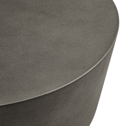 Brion Round Indoor - Outdoor Patio Concrete Coffee Table in Gray