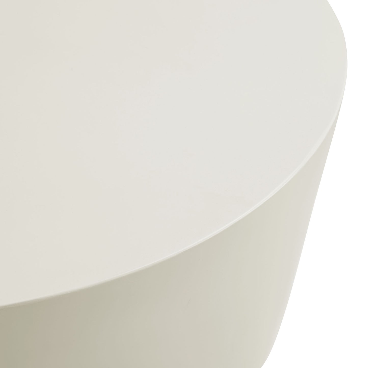 Portico Round Indoor - Outdoor Patio Concrete Coffee Table in White