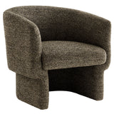 Medinaceli Boucle Fabric Barrel Accent Chair in Antique