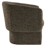 Medinaceli Boucle Fabric Barrel Accent Chair in Antique