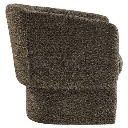 Muse Boucle Fabric Barrel Accent Chair by Furniture For America
