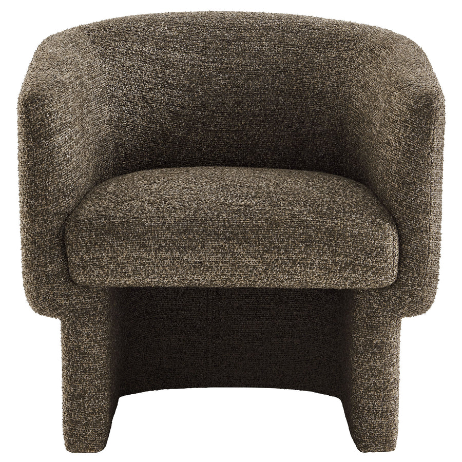 Medinaceli Boucle Fabric Barrel Accent Chair in Antique