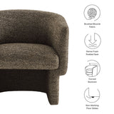 Medinaceli Boucle Fabric Barrel Accent Chair in Antique