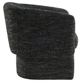 Medinaceli Boucle Fabric Barrel Accent Chair in Charcoal