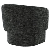 Medinaceli Boucle Fabric Barrel Accent Chair in Charcoal