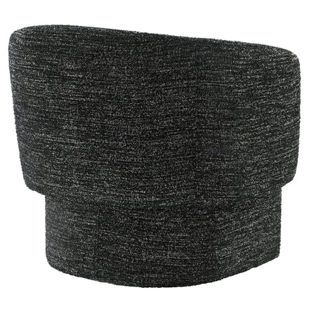 Muse Boucle Fabric Barrel Accent Chair in Charcoal