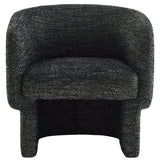 Medinaceli Boucle Fabric Barrel Accent Chair in Charcoal