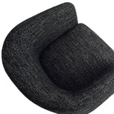 Medinaceli Boucle Fabric Barrel Accent Chair in Charcoal