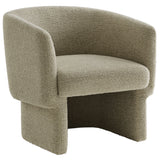 Medinaceli Boucle Fabric Barrel Accent Chair in Cork