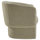 Medinaceli Boucle Fabric Barrel Accent Chair in Cork