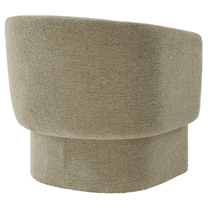 Muse Boucle Fabric Barrel Accent Chair by Furniture For America