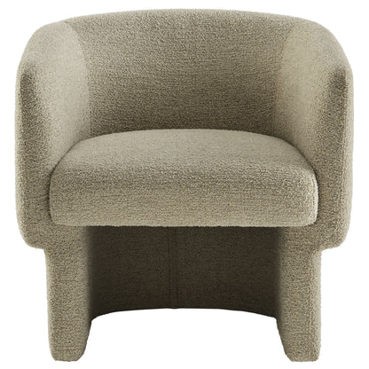Muse Boucle Fabric Barrel Accent Chair by Furniture For America