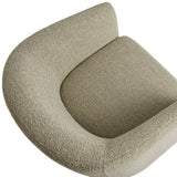 Medinaceli Boucle Fabric Barrel Accent Chair in Cork