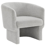 Medinaceli Boucle Fabric Barrel Accent Chair in Newsprint
