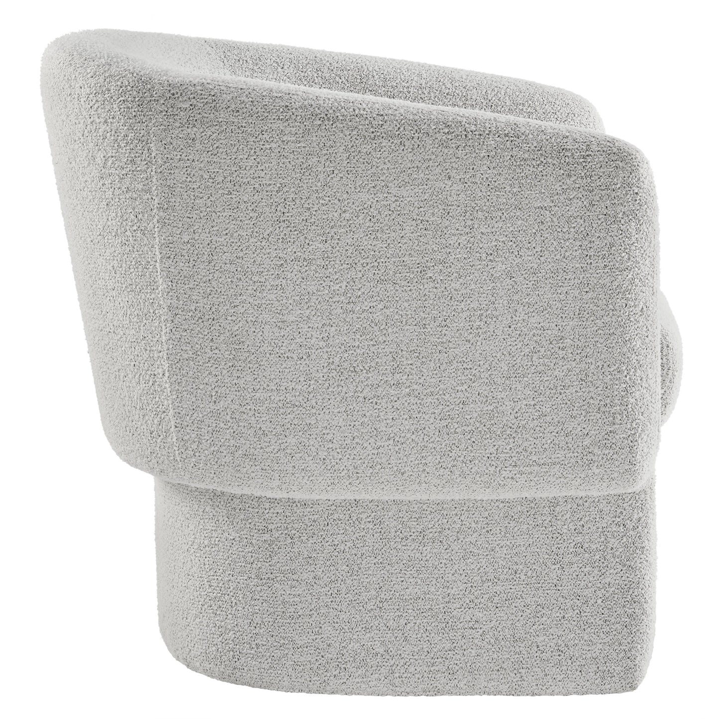 Muse Boucle Fabric Barrel Accent Chair by Furniture For America