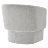 Medinaceli Boucle Fabric Barrel Accent Chair in Newsprint