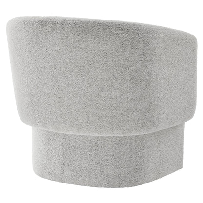Muse Boucle Fabric Barrel Accent Chair by Furniture For America