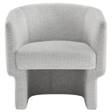 Medinaceli Boucle Fabric Barrel Accent Chair in Newsprint