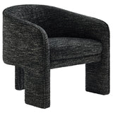 Knox Boucle Fabric Upholstered Accent Armchair in Charcoal