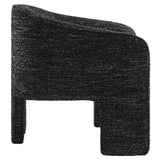 Knox Boucle Fabric Upholstered Accent Armchair in Charcoal