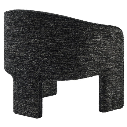 Greer Boucle Fabric Upholstered Accent Armchair by Furniture For America