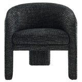 Knox Boucle Fabric Upholstered Accent Armchair in Charcoal