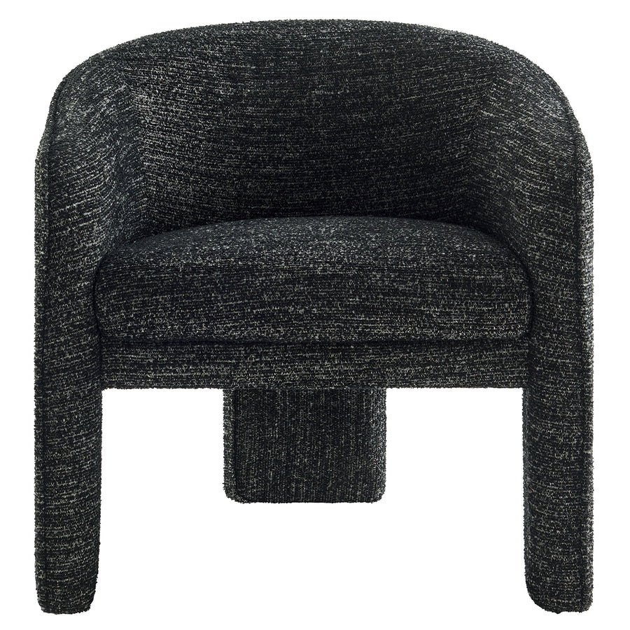 Knox Boucle Fabric Upholstered Accent Armchair in Charcoal