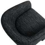 Knox Boucle Fabric Upholstered Accent Armchair in Charcoal
